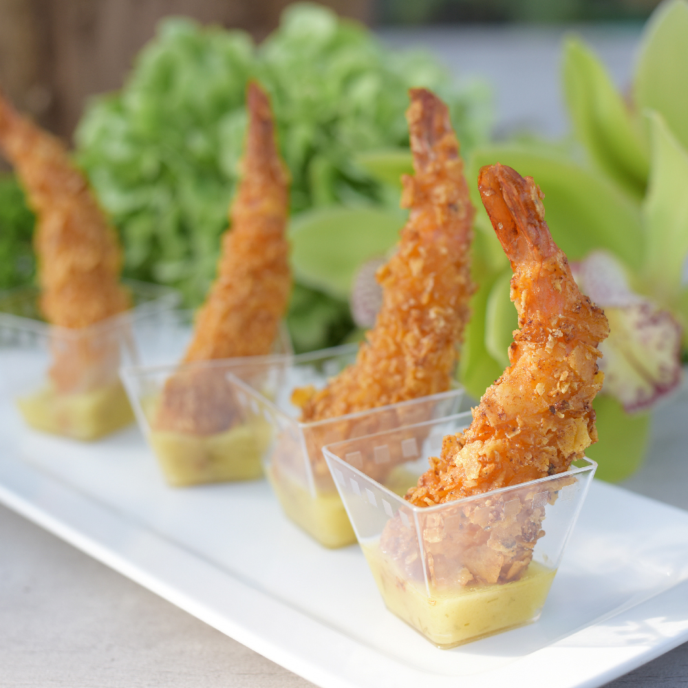 Prawn Tempura with Lemon Butter Sauce